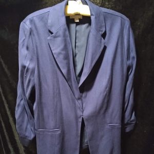 Cobalt blue New York and company Silk Blazer